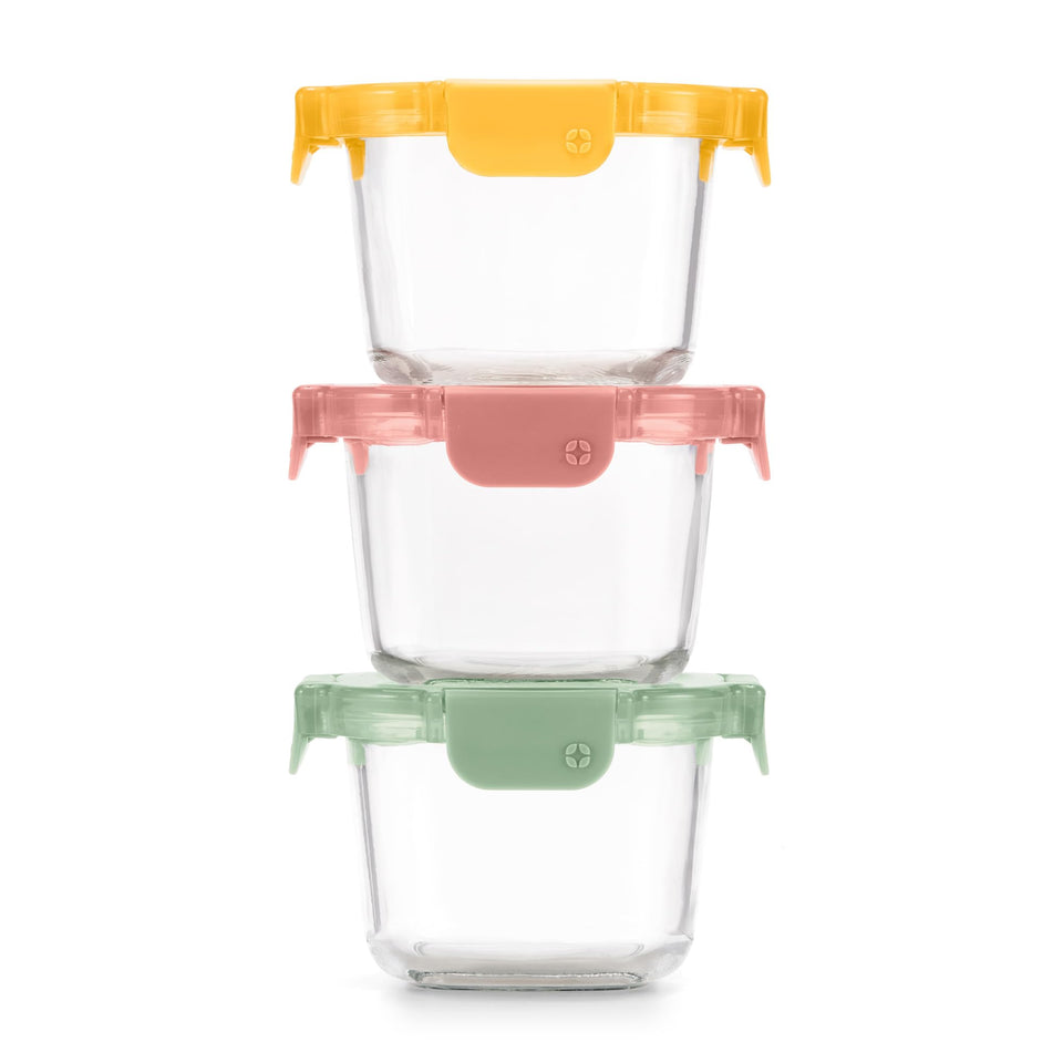Ello Color Lock 2 Cup container in Desert Festival color for meal prep.