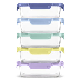 Ello Color Lock 3.4 cup container with clear glass for easy portion checks.
