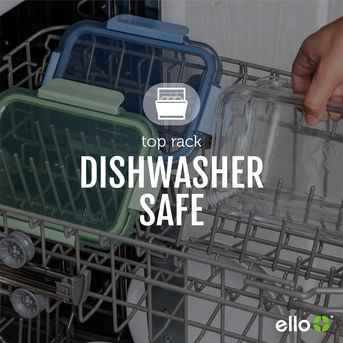 Ello Color Lock microwave safe containers ready for quick reheating without lid