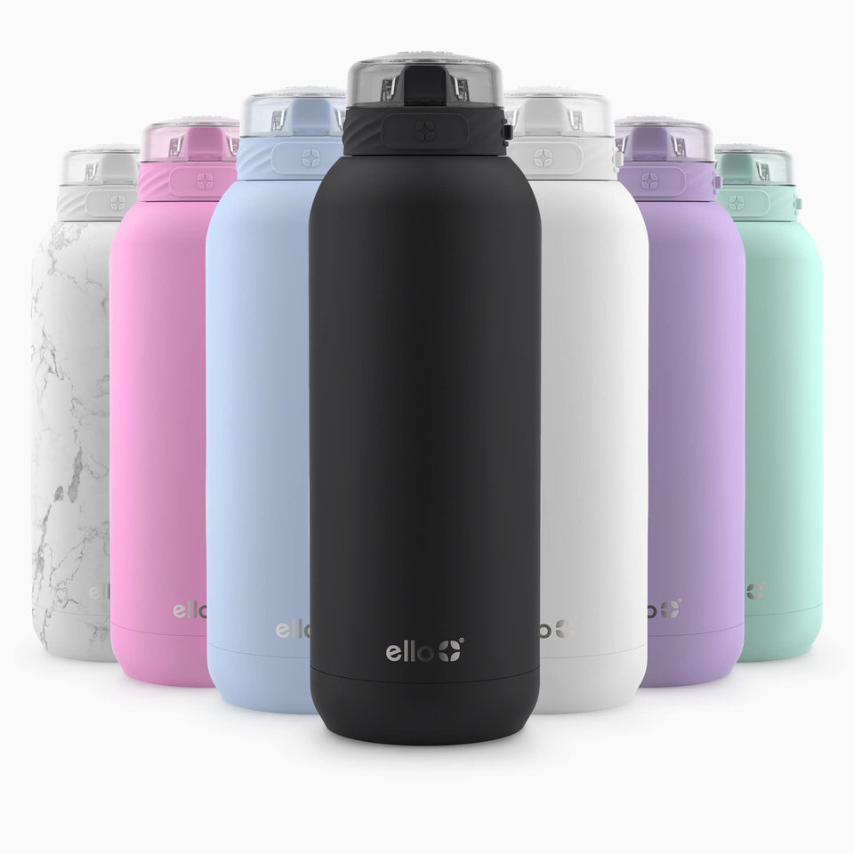 Ello Cooper 18oz bottle front view for compact kid-friendly hydration.