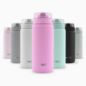 Ello Cooper 18oz kids bottle in bubblegum color for durable on-the-go hydration