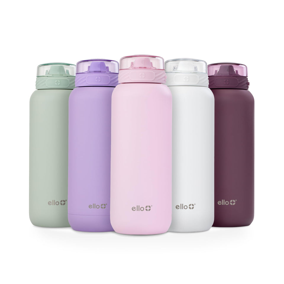 Ello Cooper 22oz bottle front view with insulated steel for cold drinks.