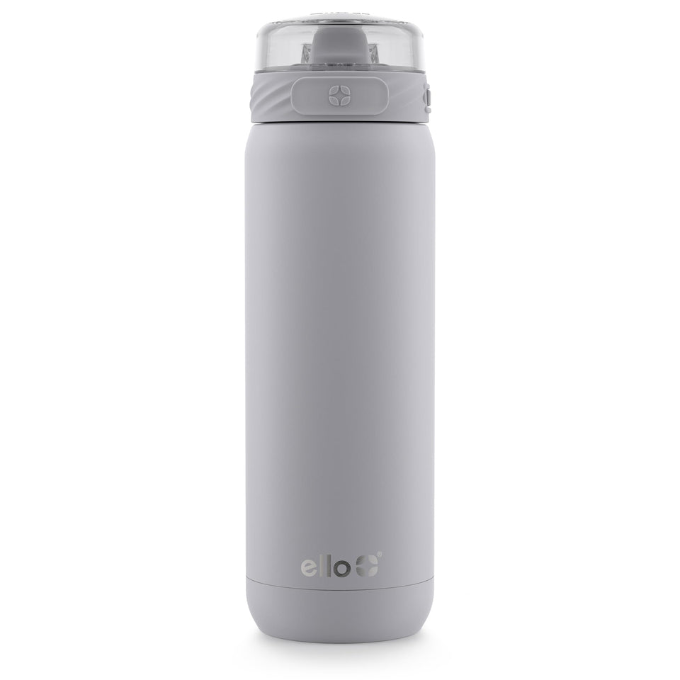Ello Cooper 22oz bottle with straw keeps drinks cold on the go.