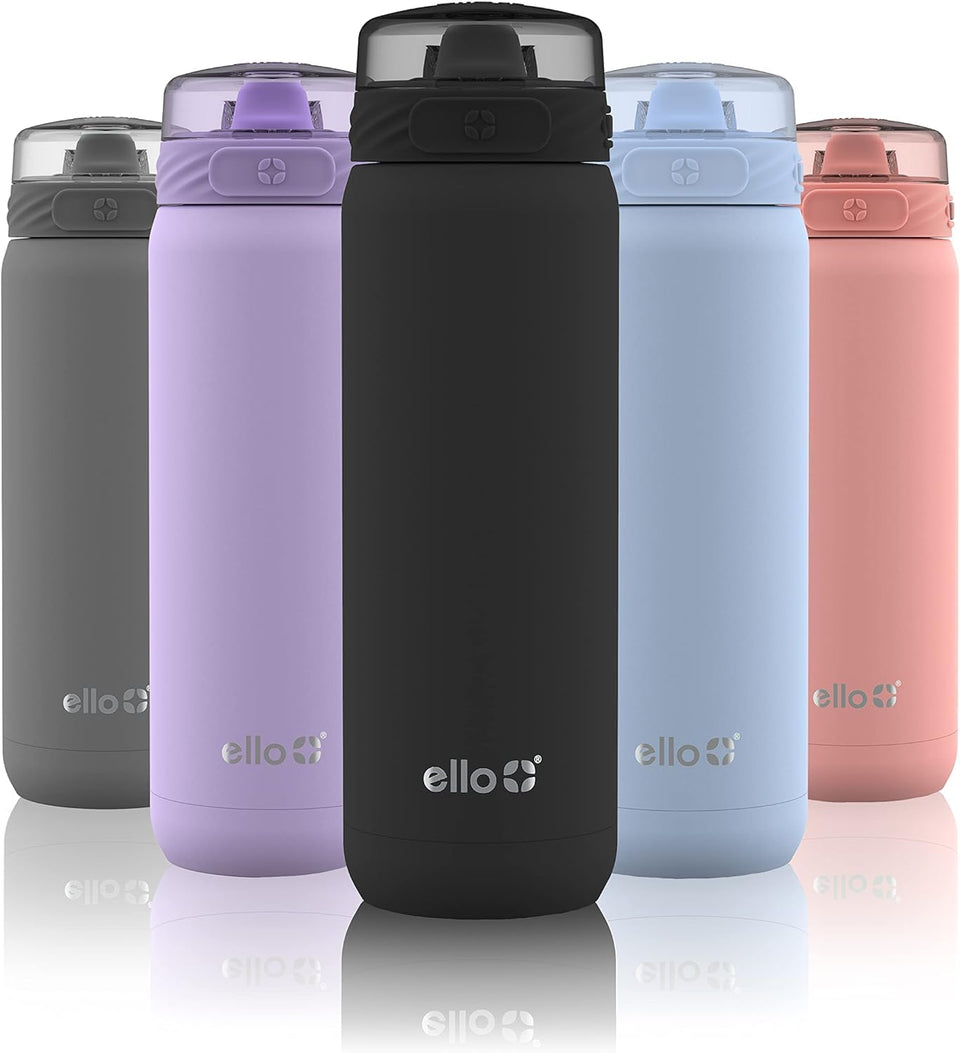 Ello Cooper 22oz bottle with straw for spill-free on-the-go hydration