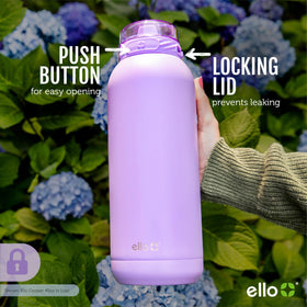 Ello Cooper 22oz cashmere pink shows car cup compatibility.