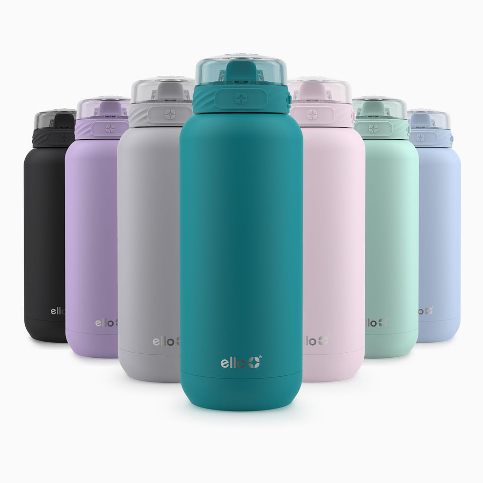 Ello Cooper Antigua bottle with straw for easy on-the-go sipping