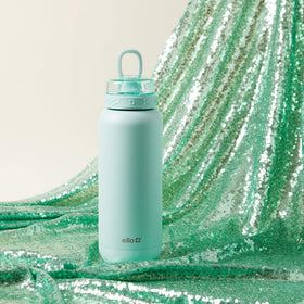 Ello Cooper bottle side view with carry handle highlights portable hydration
