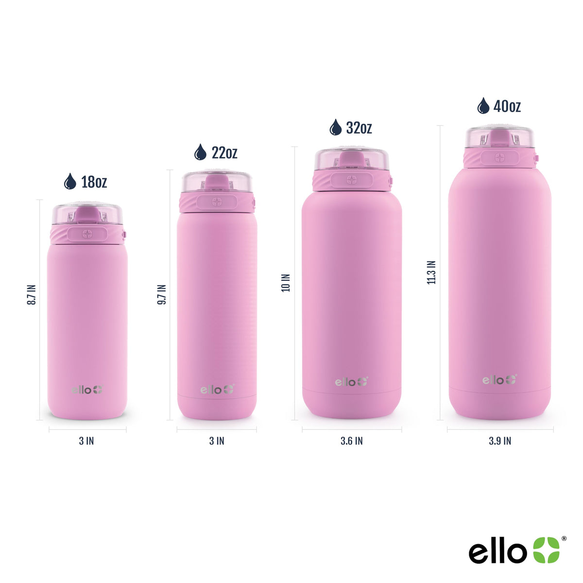 Ello Cooper double-walled vacuum insulation keeps drinks cold up to 24 hours