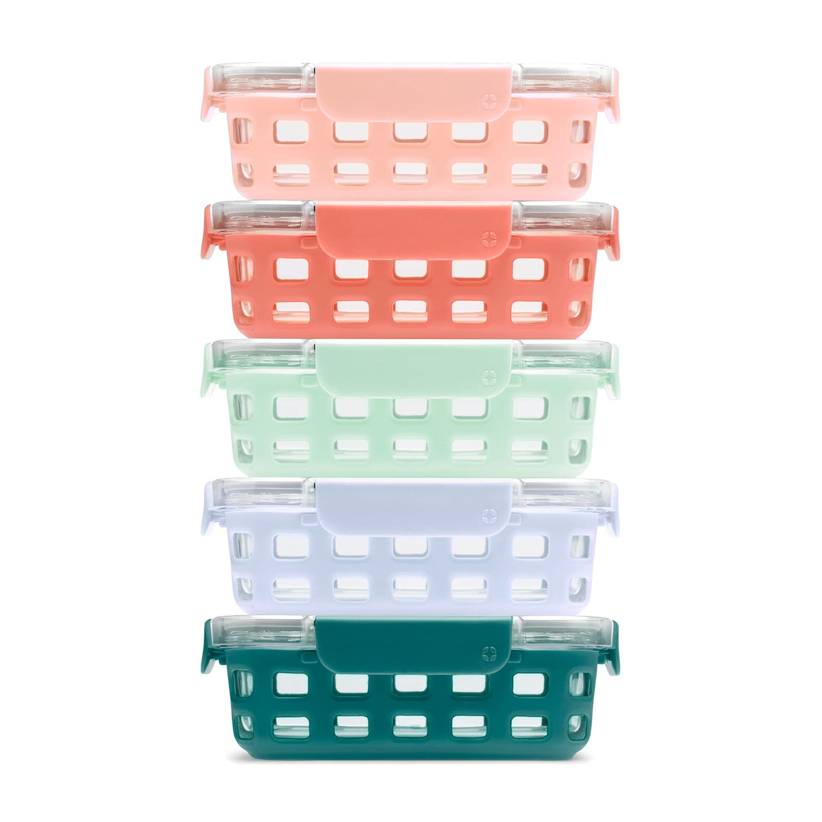 Ello Duraglass 3.4-cup container with leak-proof lid for fresh meals.