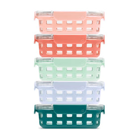 Ello Duraglass 3.4-cup container with leak-proof lid for fresh meals.