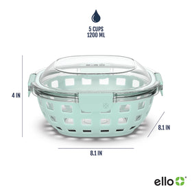 Ello Duraglass 40oz glass bowl with ample space.
