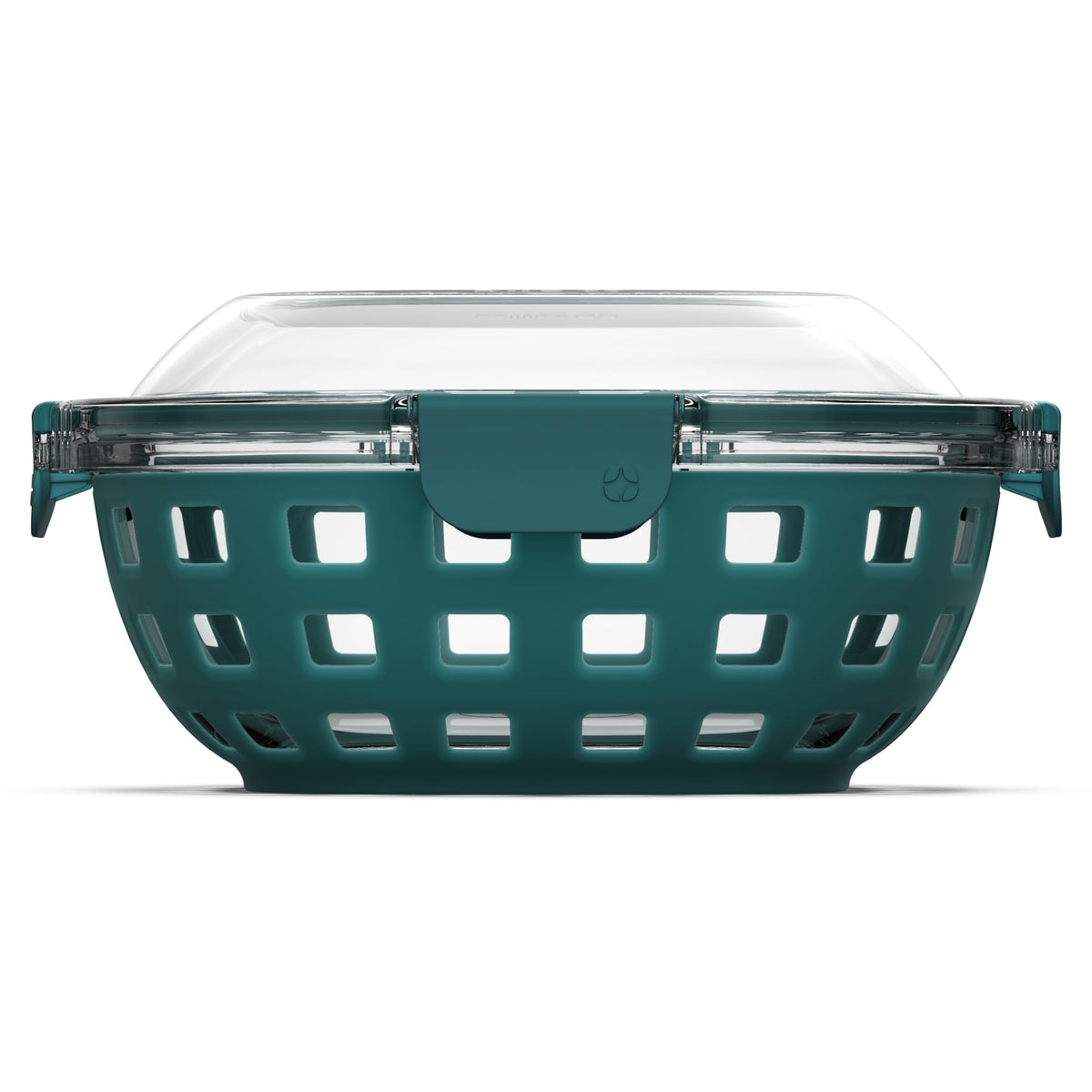 Ello Duraglass 5 Cup Lunch Bowl with teal lid for portable, airtight meal prep.