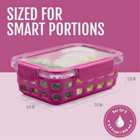 Ello Duraglass clear lids allow quick content viewing
