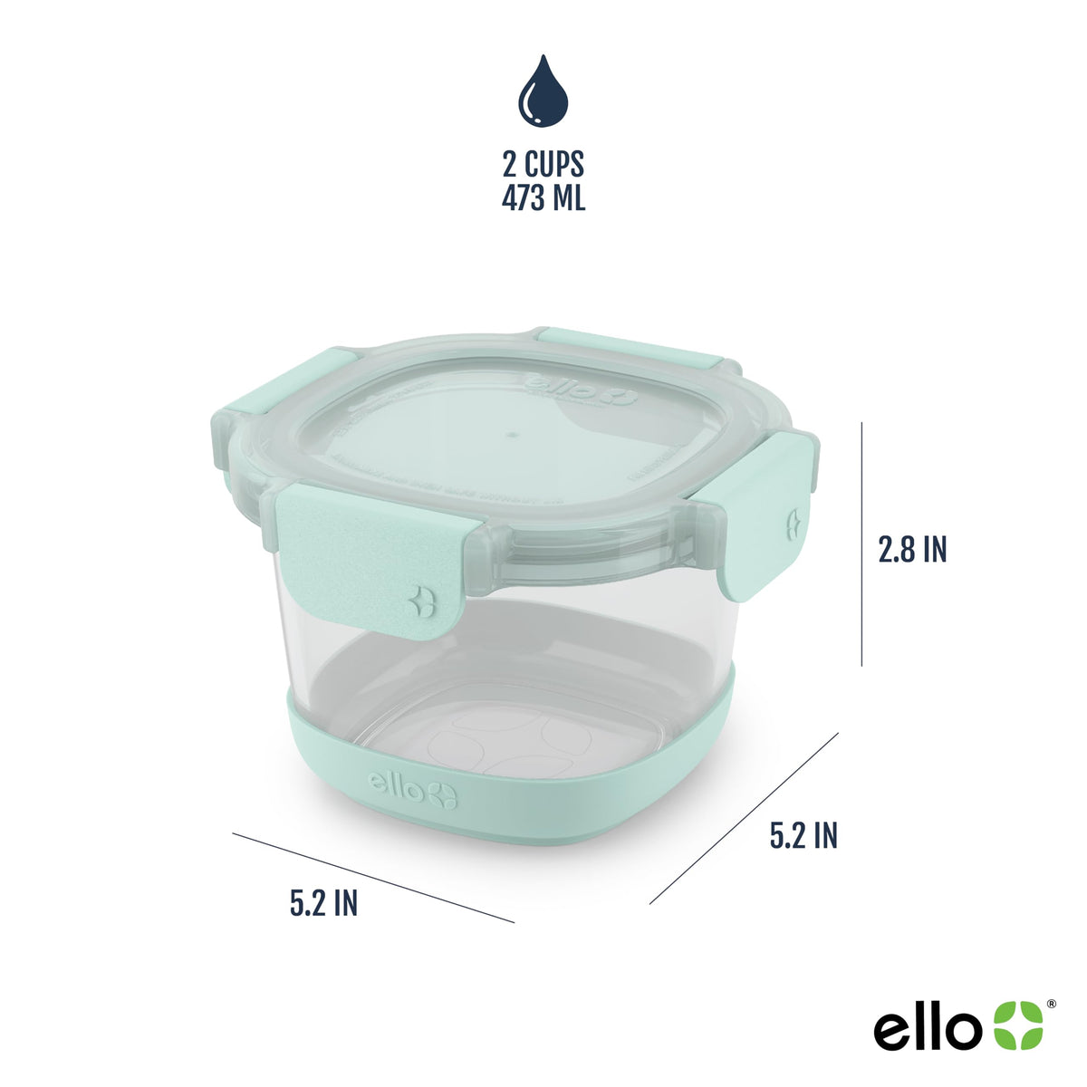Ello Duraglass container is dishwasher safe and safe in microwave and oven without lids