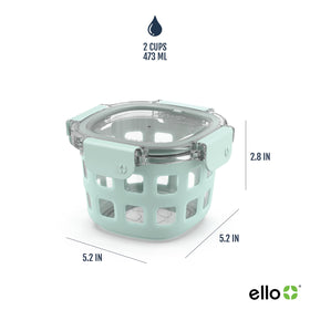 Ello Duraglass top-rack dishwasher safe for quick cleanup after meals.