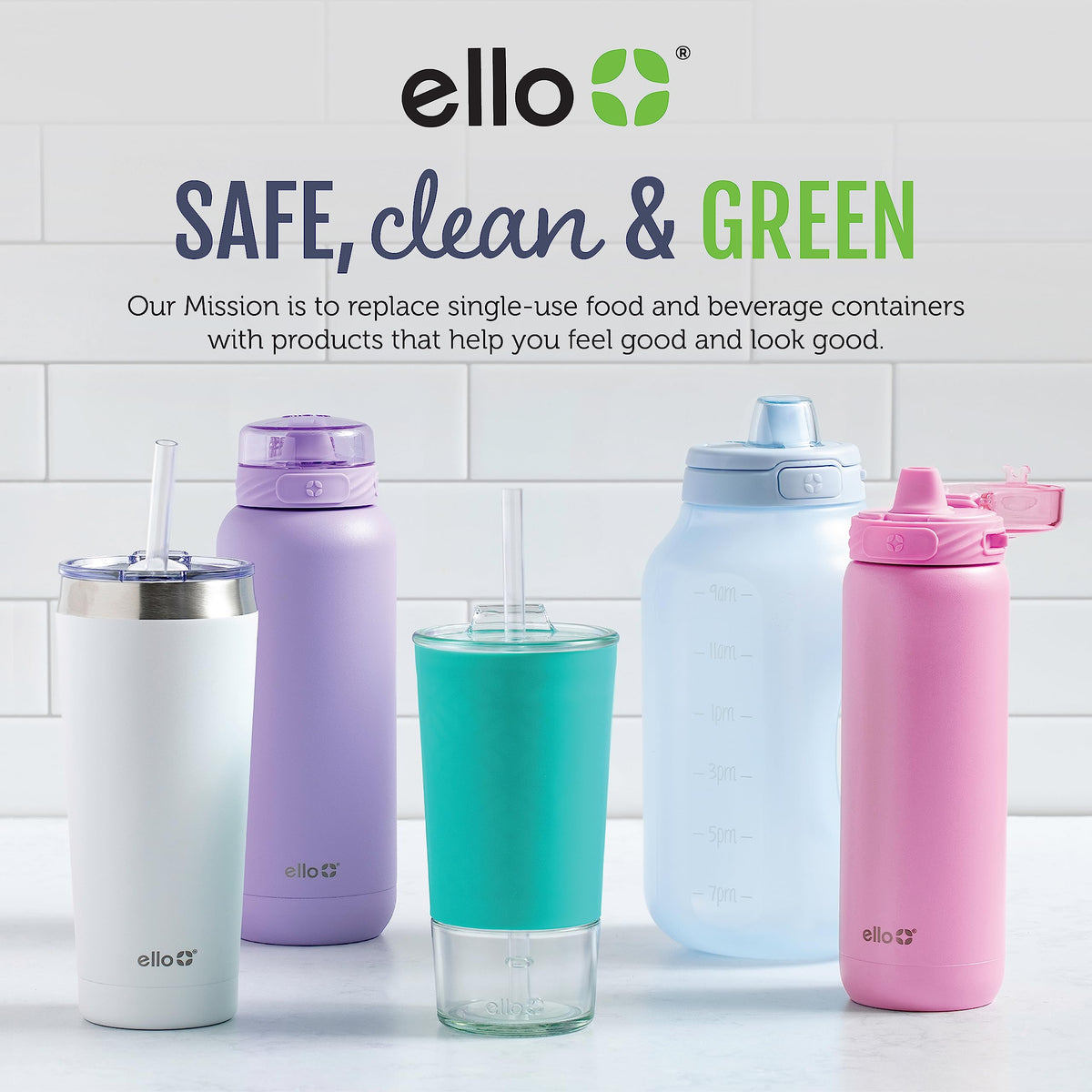 Ello Duraglass lunch bowl in use with colorful meal prep.