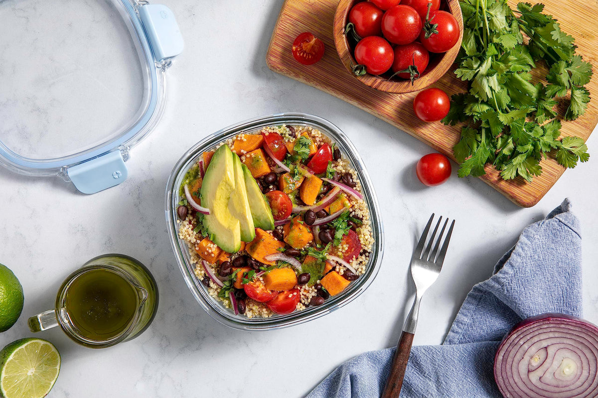 Ello Duraglass on-the-go container for pasta bowls and leftovers.
