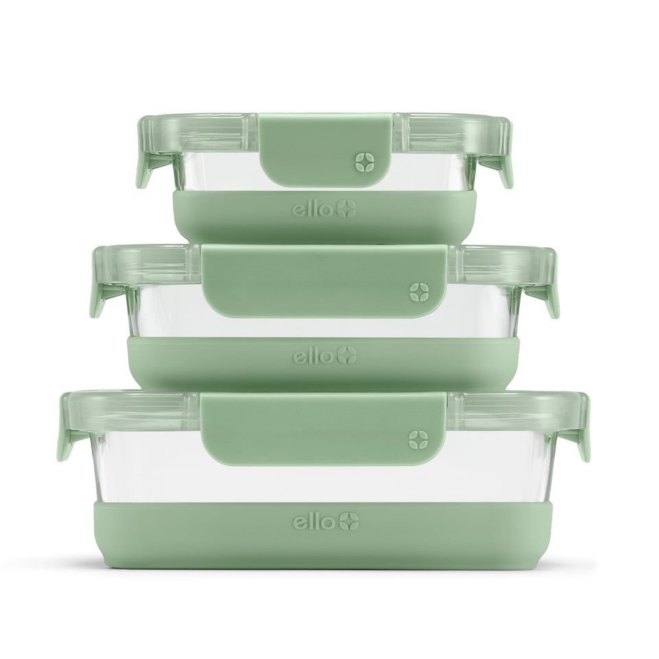 Ello Duraglass Refresh 1-cup container with clear glass promotes fresh meals.