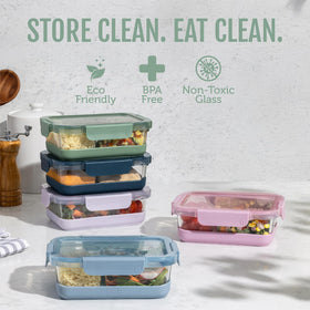 Ello Duraglass lids seal tightly, keeping foods fresher longer for busy weekdays