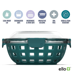 Ello Duraglass silicone sleeve protects the glass during transport.