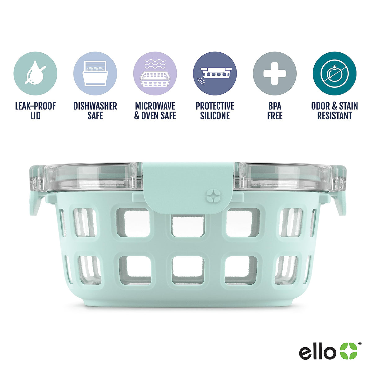 Ello Duraglass silicone sleeve protects from chips and adds durability.