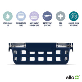 Ello Duraglass silicone sleeve protects glass against chips and drops.