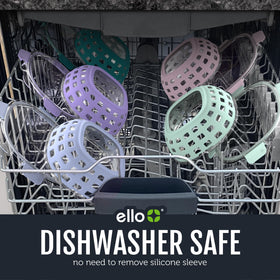 Ello Duraglass top-rack dishwasher safe for easy cleaning.