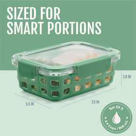 Ello Duraglass top-rack dishwasher safe for easy cleanup.