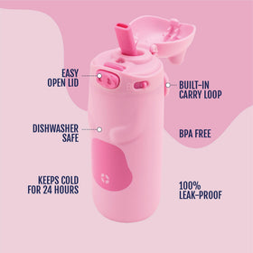 Ello Ellies cup-holder-friendly bottle fits car cup holders