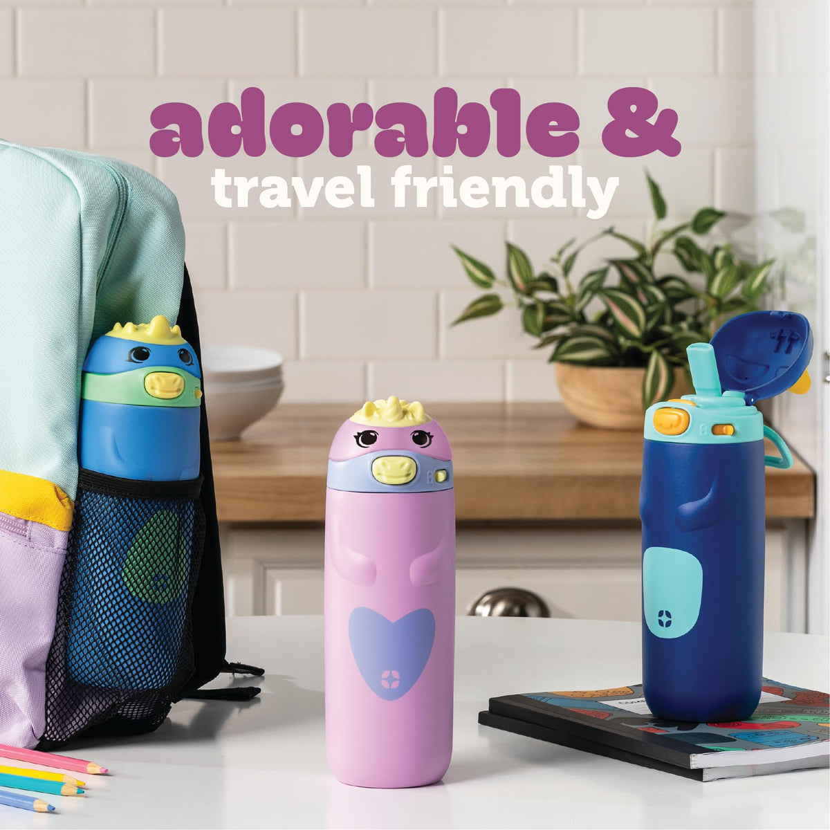 Ello Ellies durable stainless bottle withstands drops