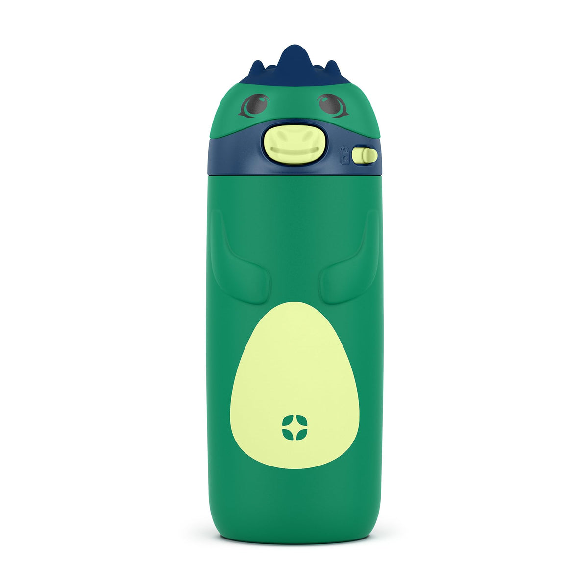 Ello Ellies 12oz bottle front view; kid-friendly dinosaur design boosts daily hydration.
