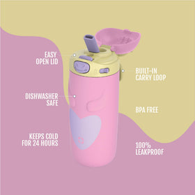 Ello Ellies locking lid keeps liquids secure during backpack travel.