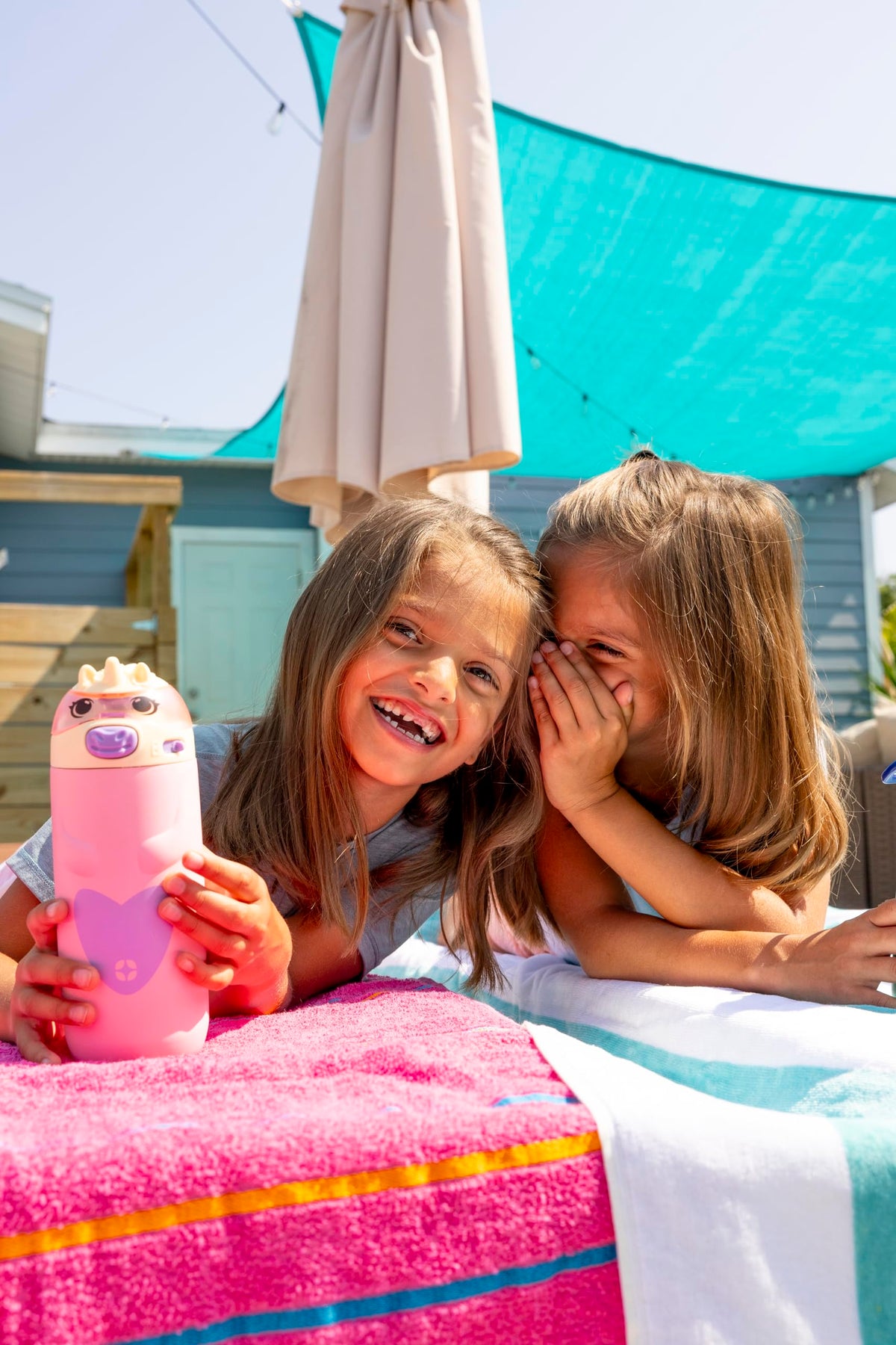 Ello Ellies bottle with straw for on-the-go hydration and mess-free sipping.