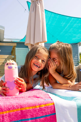 Ello Ellies bottle with straw for on-the-go hydration and mess-free sipping.