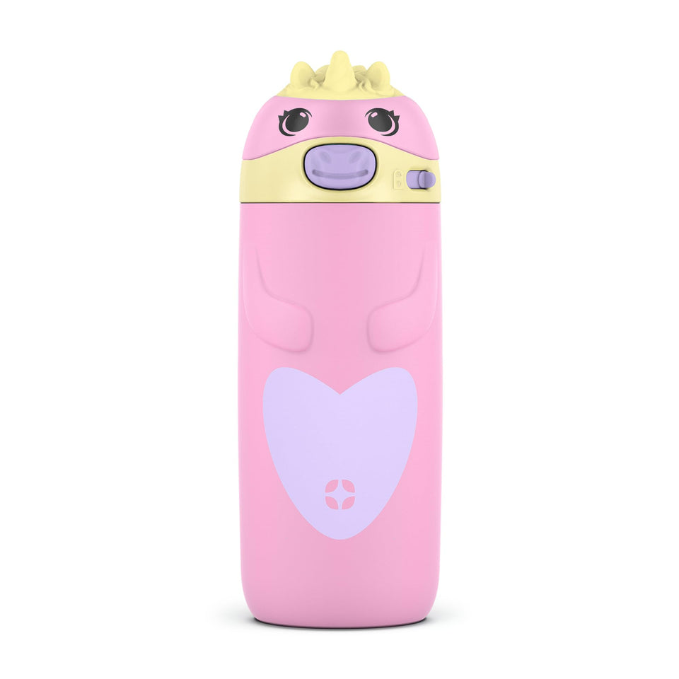 Ello Ellies unicorn bottle shown for school adventures and spill-free hydration.
