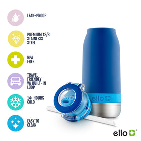 Ello Emma bottle with removable silicone spout for easy cleaning and hygiene.