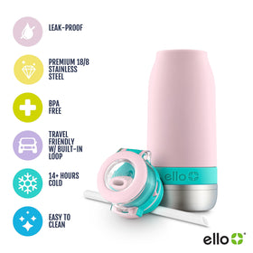 Ello Emma bottle-lid: locking lid prevents leaks during active use.