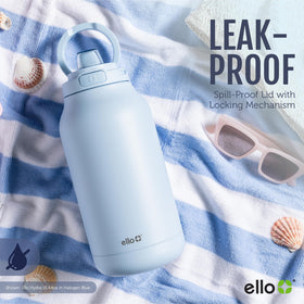 Ello Hydra 64oz bottle easy clean lids simplify maintenance