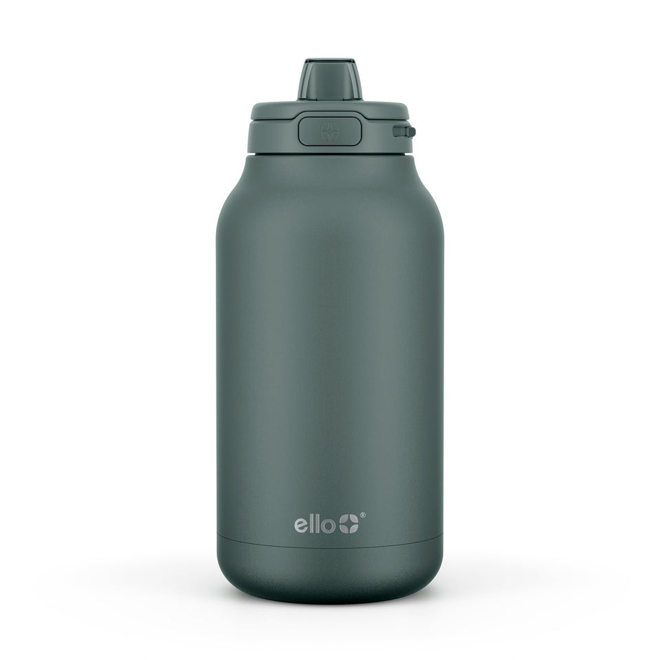 Ello Hydra 64oz bottle front view shows rugged insulated design for all-day hydration.