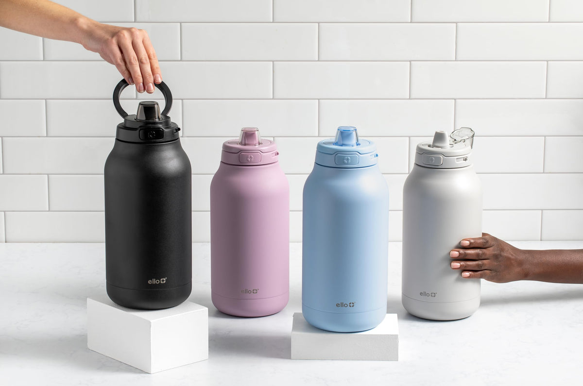 Ello Hydra 64oz bottle with one touch flip lid for clean sipping