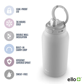 Ello Hydra vacuum insulation keeps drinks cold for hours during workouts and commutes.
