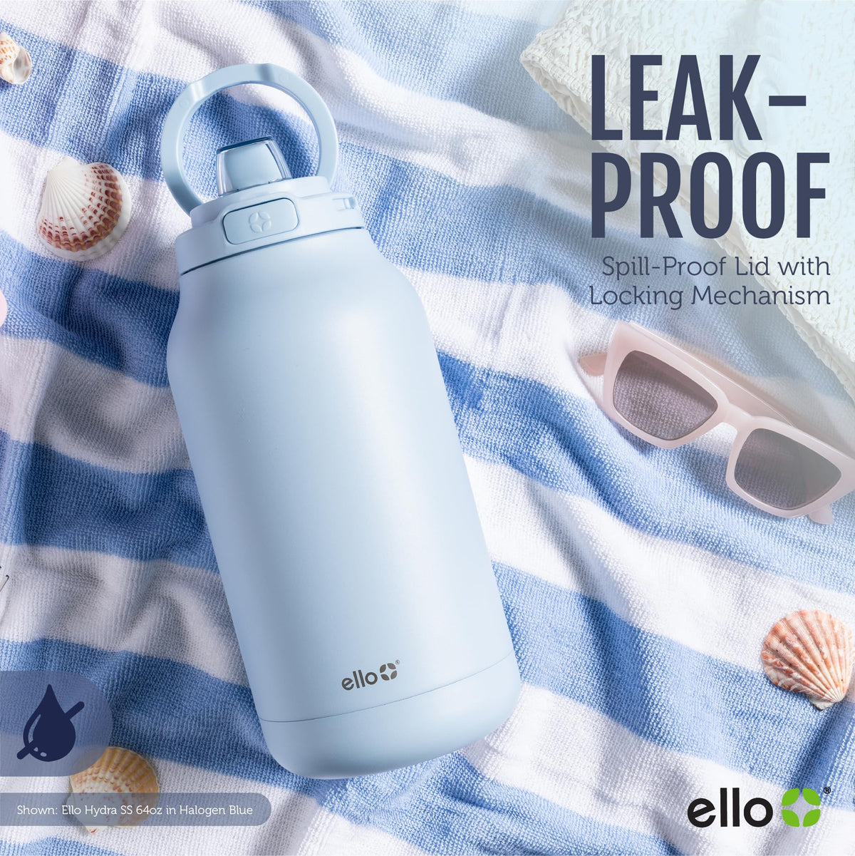Ello Hydra dishwasher-safe lids for easy cleaning.