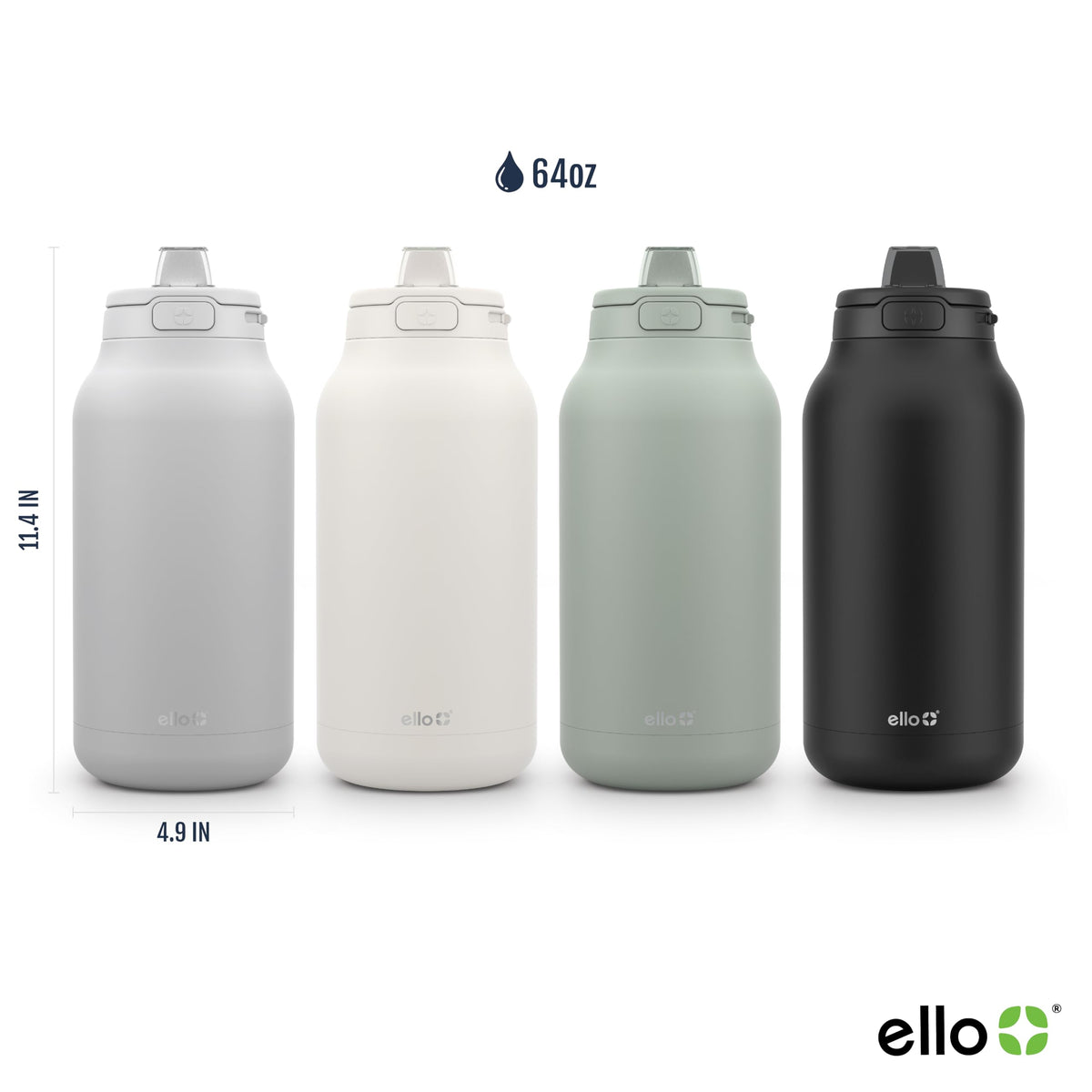 Ello Hydra vacuum insulated stainless steel keeps beverages cold longer.