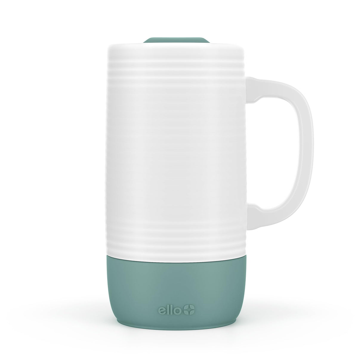 Ello Jane 18oz ceramic mug with alligator finish and travel-ready handle