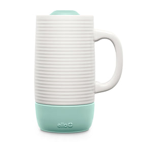 Ello Jane 18oz ceramic travel mug with handle for on-the-go sipping.