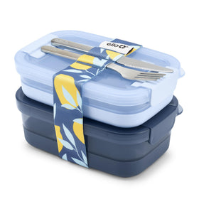 Ello lunch stack 2 cup container with secure lid for portable meals