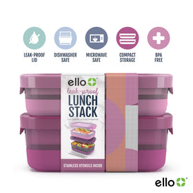 Ello Lunch Stack 3-cup container with ample space for diverse meals