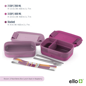 Ello Lunch Stack removable divider enabling easy meal organization