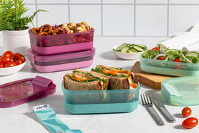 Ello lunch stack stainless steel utensils stored with the set during travel