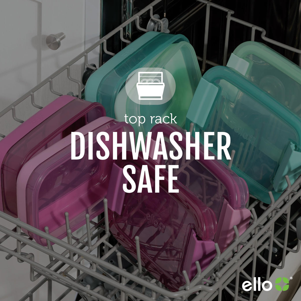 Ello machine-washable strap keeps containers together.
